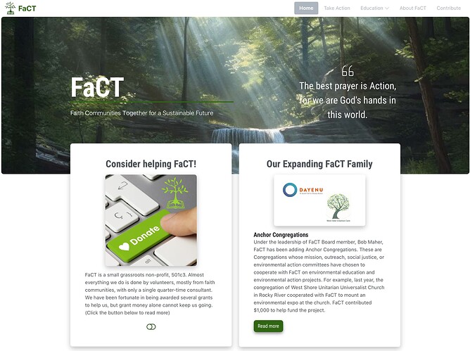FaCT Home page
